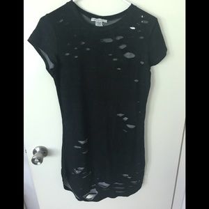 Destroyed T-shirt dress